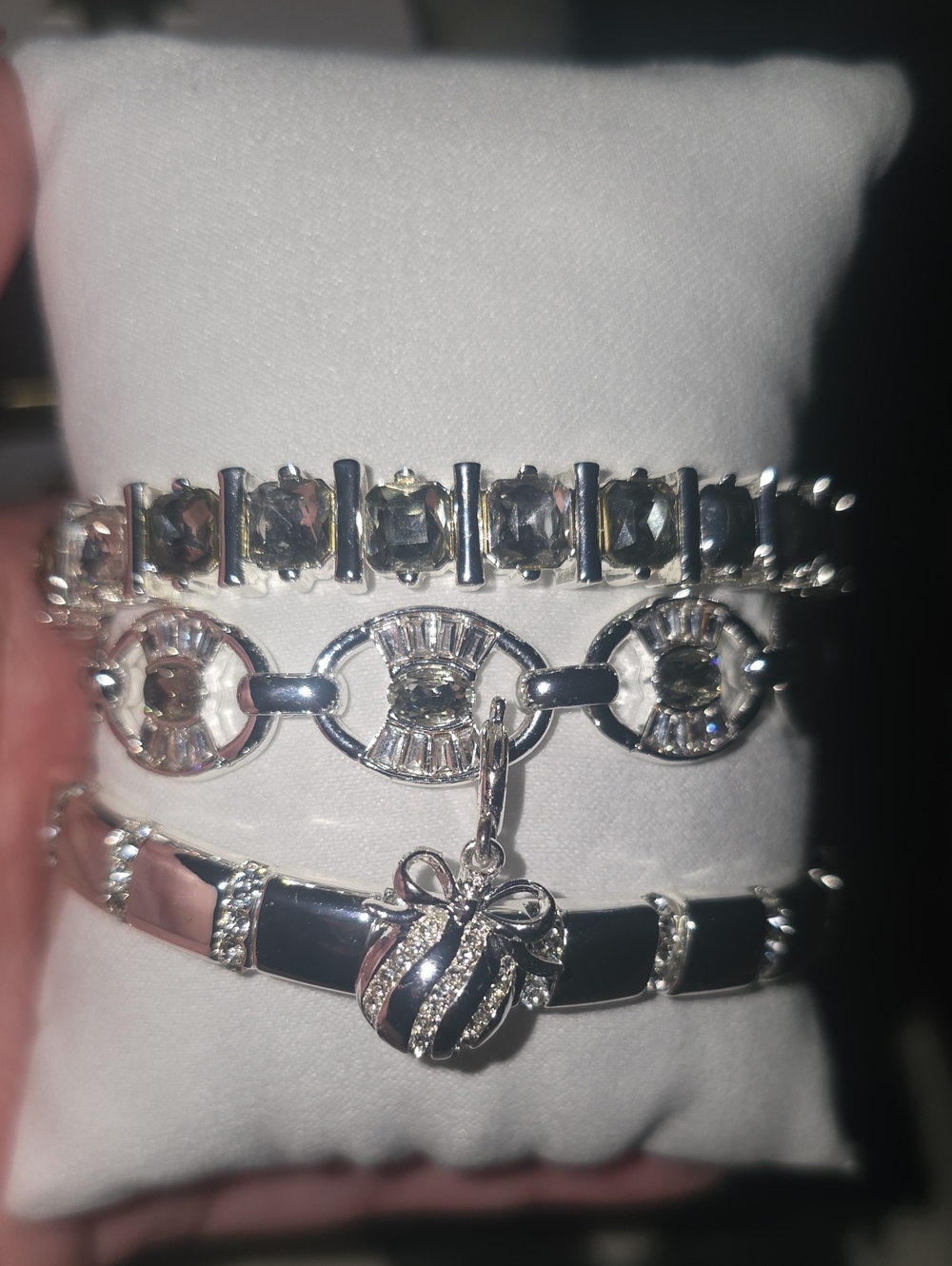Gem Society Rhodium Bracelets